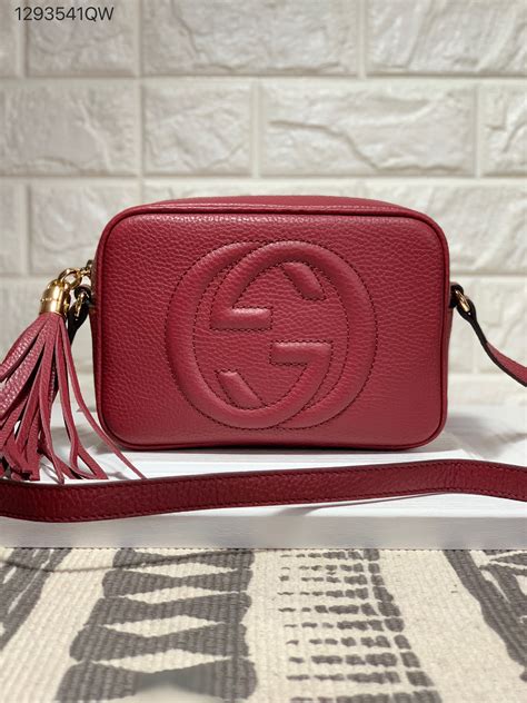 gucci disco bag burgundy|soho disco bag gucci sale.